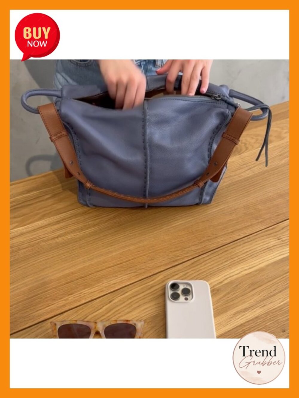 Suede Leather Hobo Bag Large Everyday Travel Handbag Magnetic Snap - Picture 6 of 6